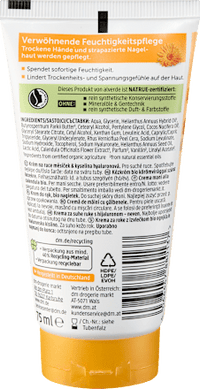 Hand- & Nagelcreme Calendula & Hyaluronsäure, 75 ml