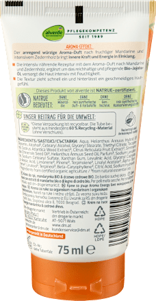 Handcreme Aroma Energie Mandarine & Zedernholz, 75 ml alverde NATURKOSMETIK