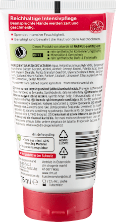 Handcreme Granatapfel & Karitébutter, 75 ml