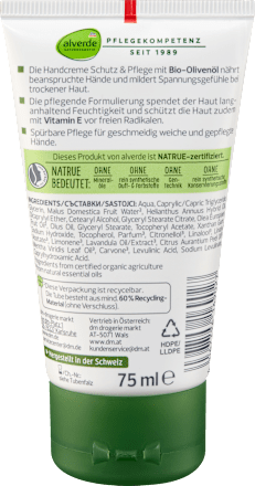 Handcreme Schutz & Pflege, 75 ml alverde NATURKOSMETIK