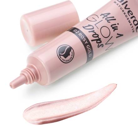 Highlighter All in 1 Glow Drops 02 Rosy Gold, 15 ml