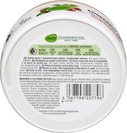Macadamia noten bodybutter, 200 ml