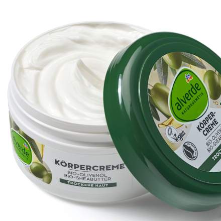 Körpercreme Olivenöl, Sheabutter, 300 ml alverde NATURKOSMETIK