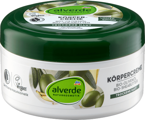 Körpercreme Olivenöl, Sheabutter, 300 ml alverde NATURKOSMETIK