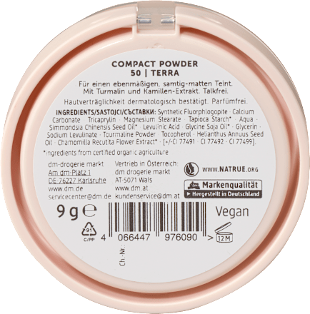 Kompakt Puder, Matte Finish 50, 9 g