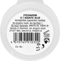alverde NATURKOSMETIK Lidschatten Mono Matte 12 Aquatic Blue, 1,5 g