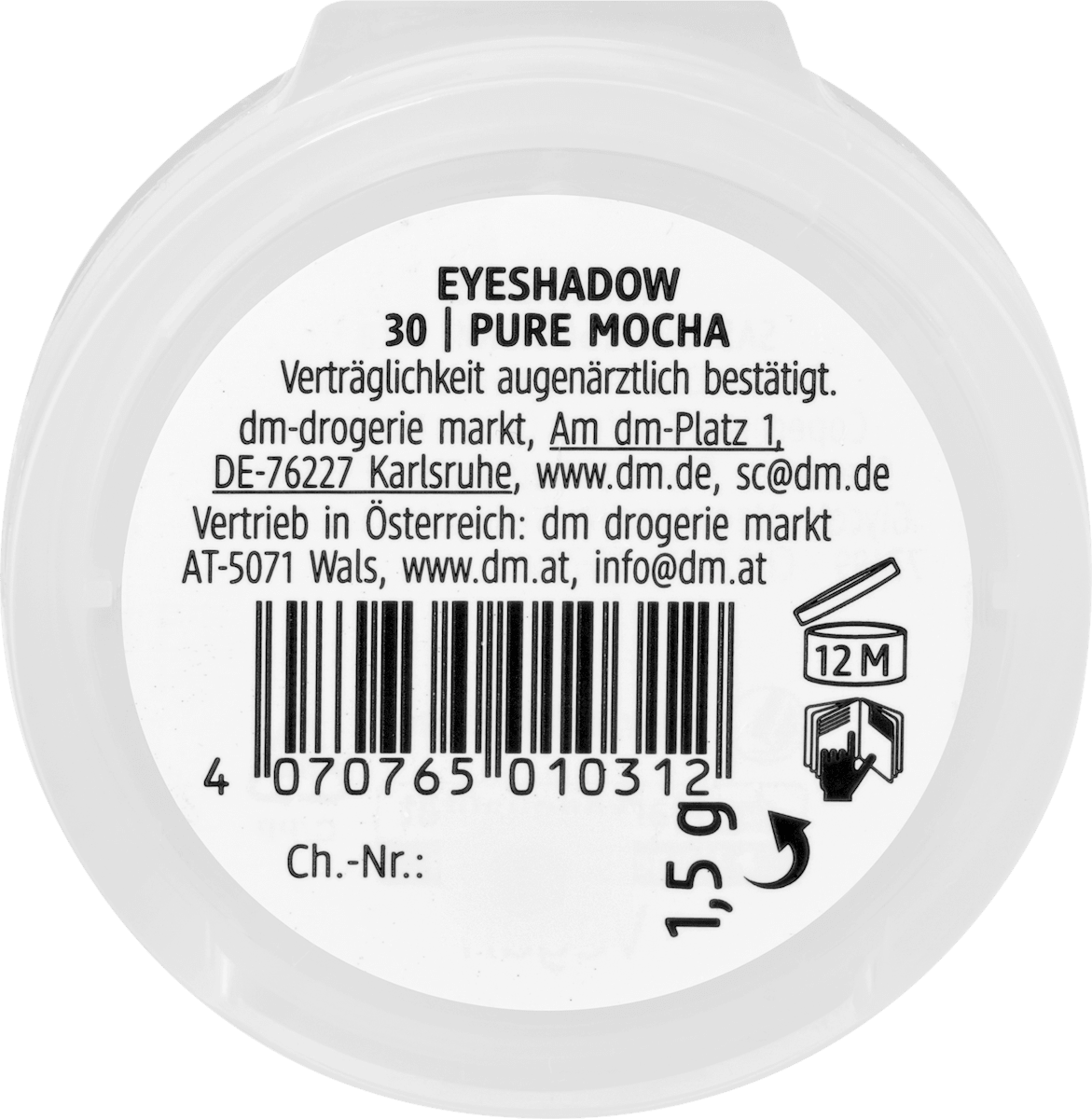 alverde NATURKOSMETIK Lidschatten Mono Matte 30 Pure Mocha, 1,5 g