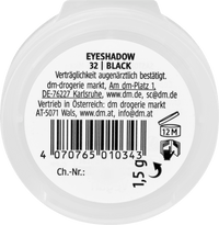 alverde NATURKOSMETIK Lidschatten Mono Matte 32 Black, 1,5 g