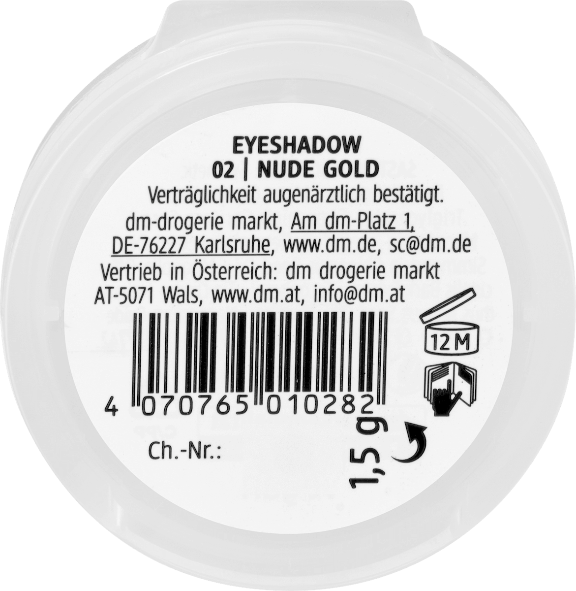 alverde NATURKOSMETIK Lidschatten Mono Pearly 02 Nude Gold, 1,5 g