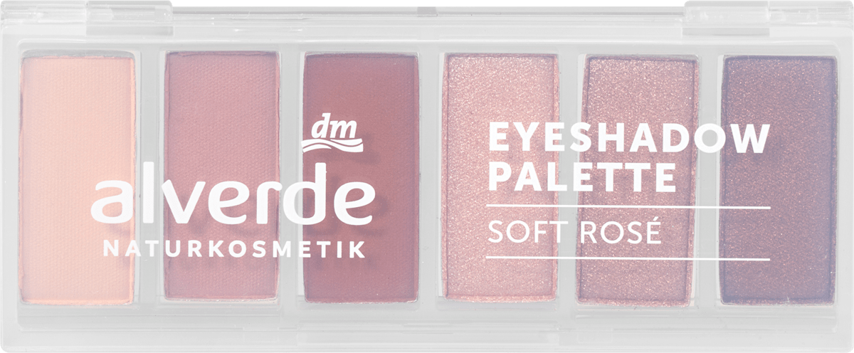 alverde NATURKOSMETIK Lidschatten Palette 40 Soft Rosé, 7,8 g