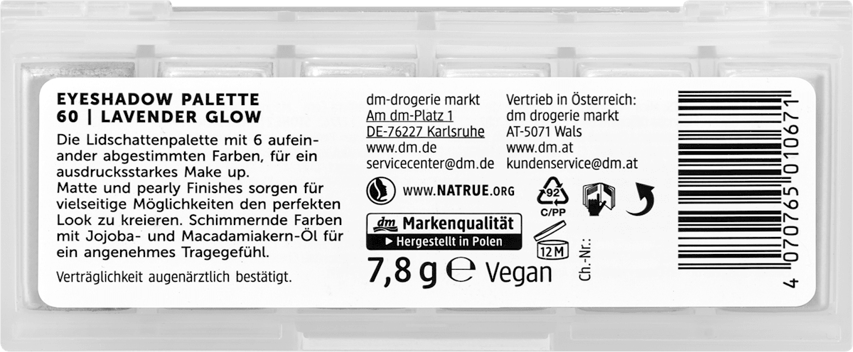 alverde NATURKOSMETIK Lidschatten Palette 60 Lavender Glow, 7,8 g