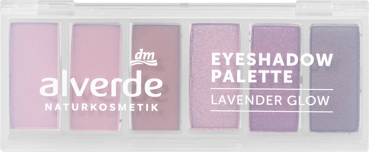 alverde NATURKOSMETIK Lidschatten Palette 60 Lavender Glow, 7,8 g