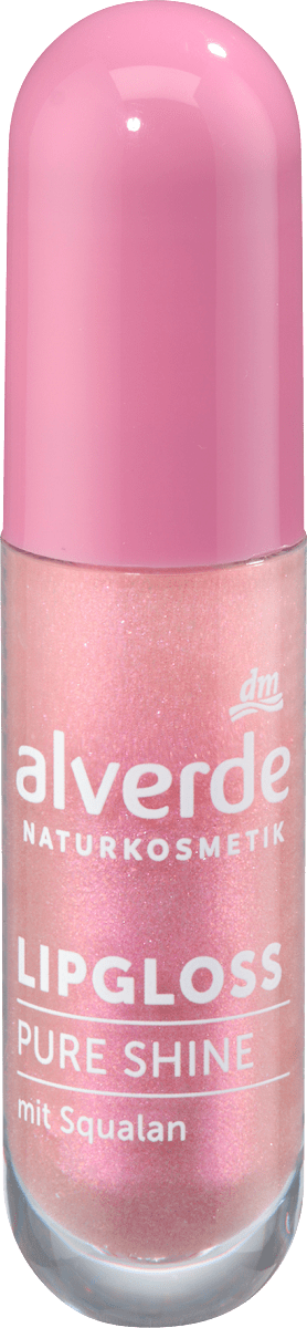 alverde NATURKOSMETIK Lipgloss Pure Shine 20 Pink Crush, 5 ml