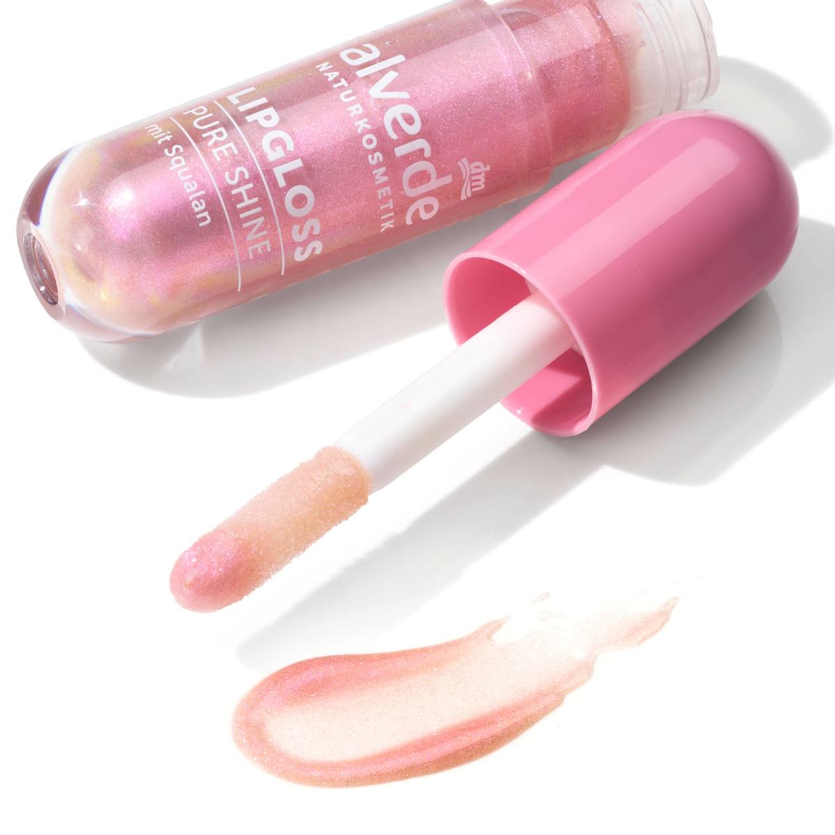 alverde NATURKOSMETIK Lipgloss Pure Shine 20 Pink Crush, 5 ml