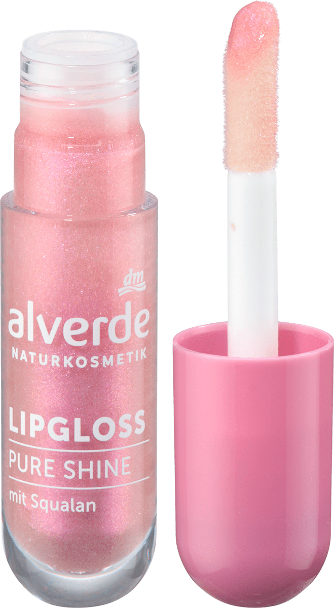 alverde NATURKOSMETIK Lipgloss Pure Shine 20 Pink Crush, 5 ml