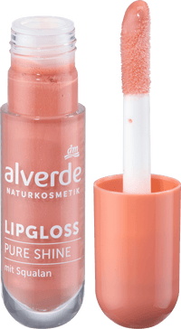 alverde NATURKOSMETIK Lipgloss Pure Shine 30 Peach Glow, 5 ml