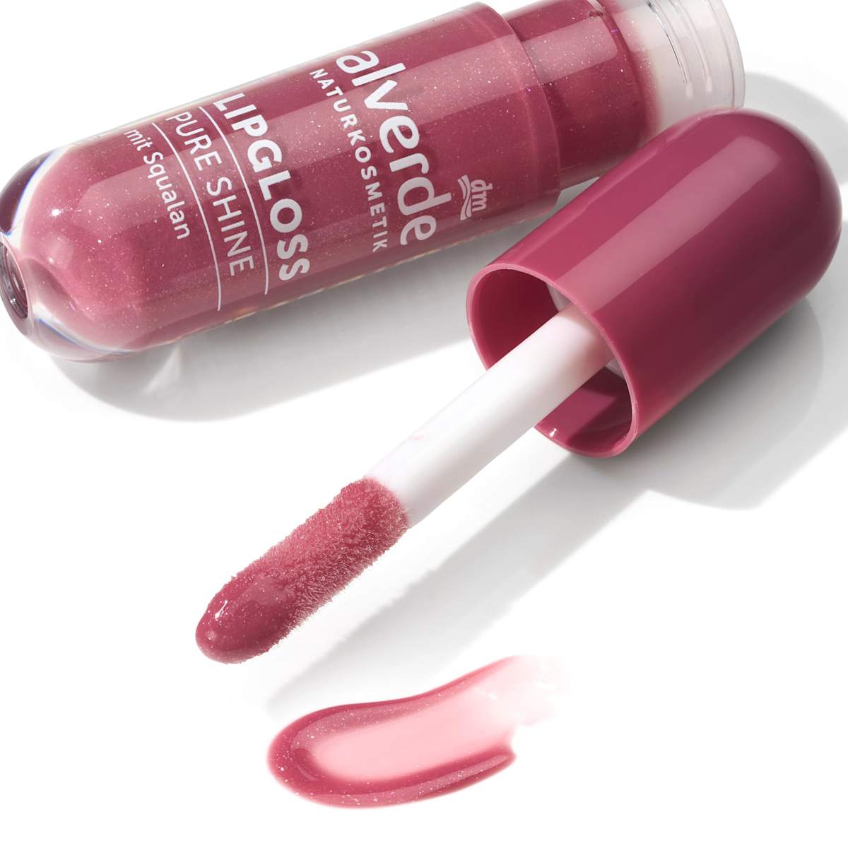 alverde NATURKOSMETIK Lipgloss Pure Shine 40 Glossy Berry, 5 ml