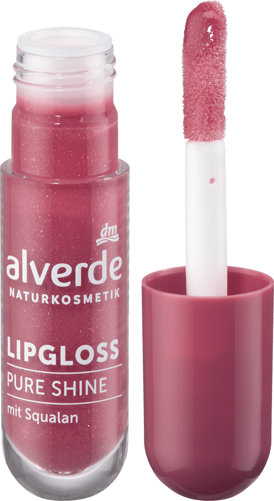 alverde NATURKOSMETIK Lipgloss Pure Shine 40 Glossy Berry, 5 ml