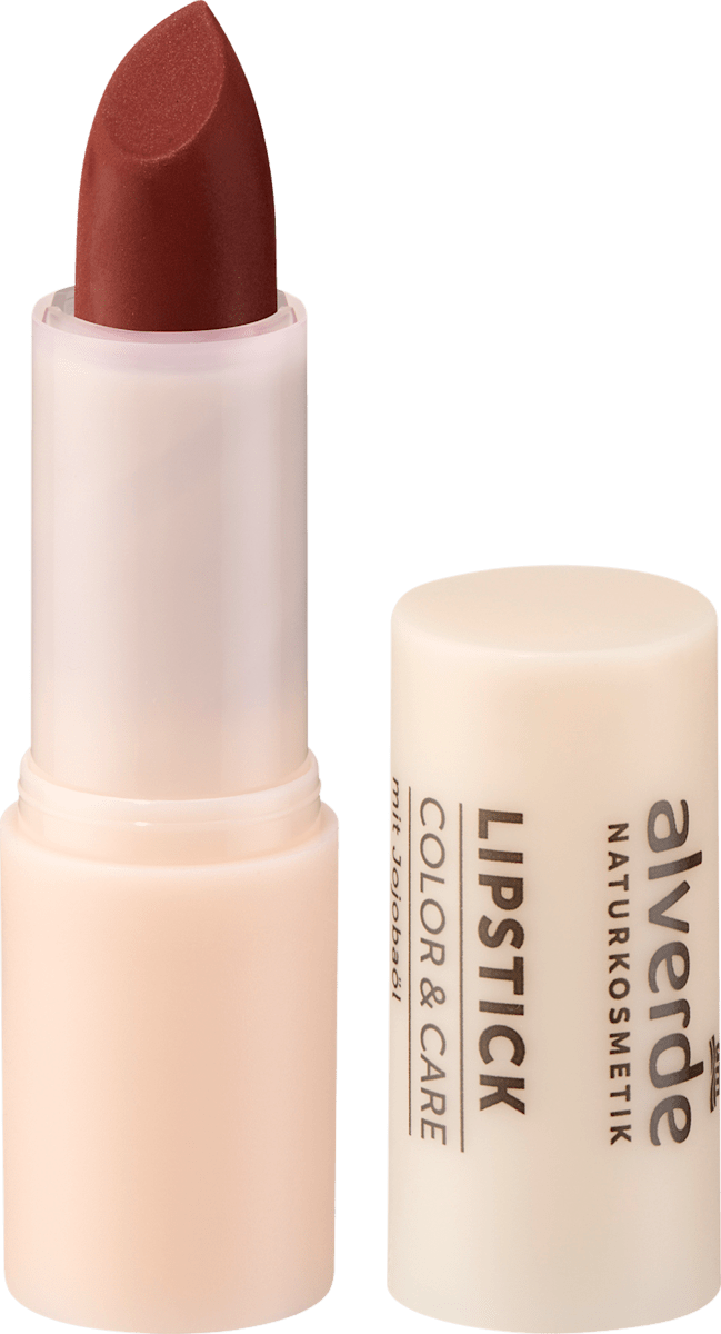 alverde NATURKOSMETIK Lippenstift Color & Care 47 Soft Brown, 4,6 g