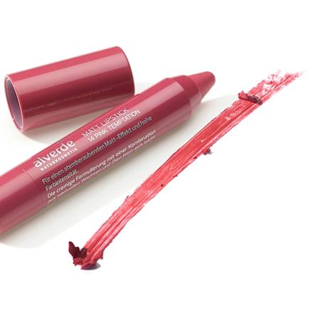 Lippenstift Matt 14 Pink Temptation, 3,17 g alverde NATURKOSMETIK
