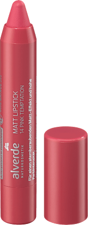 Lippenstift Matt 14 Pink Temptation, 3,17 g alverde NATURKOSMETIK