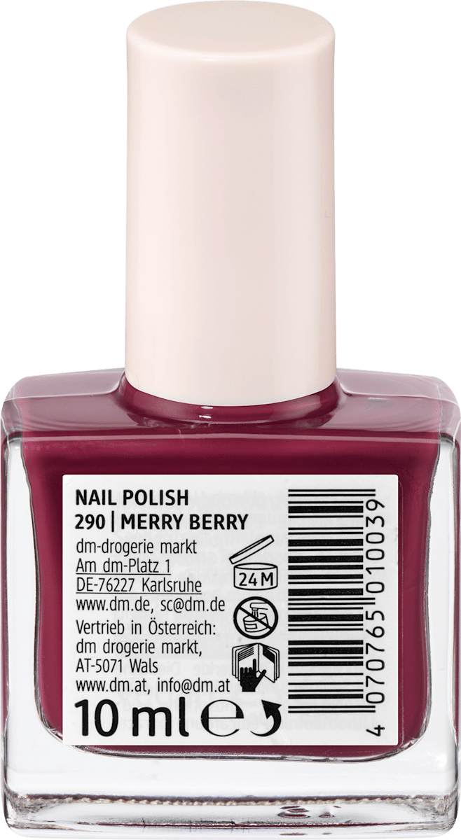 alverde NATURKOSMETIK Nagellack Color & Care 290 Merry Berry, 10 ml