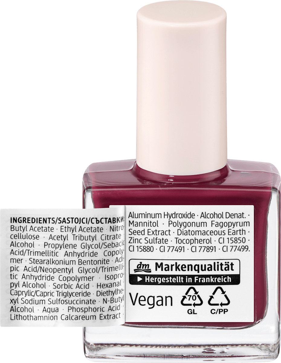 alverde NATURKOSMETIK Nagellack Color & Care 290 Merry Berry, 10 ml