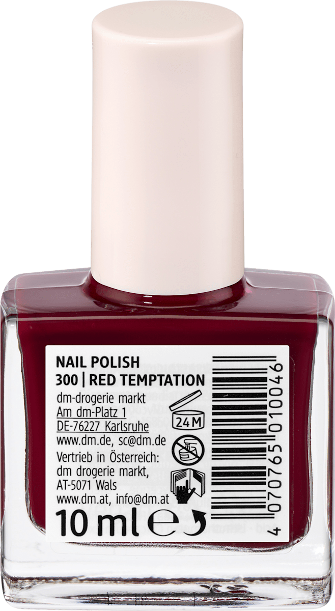 alverde NATURKOSMETIK Nagellack Color & Care 300 Red Temptation, 10 ml