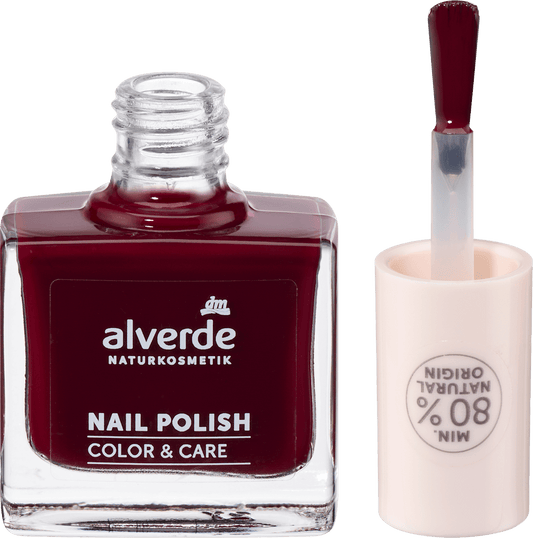 alverde NATURKOSMETIK Nagellack Color & Care 300 Red Temptation, 10 ml