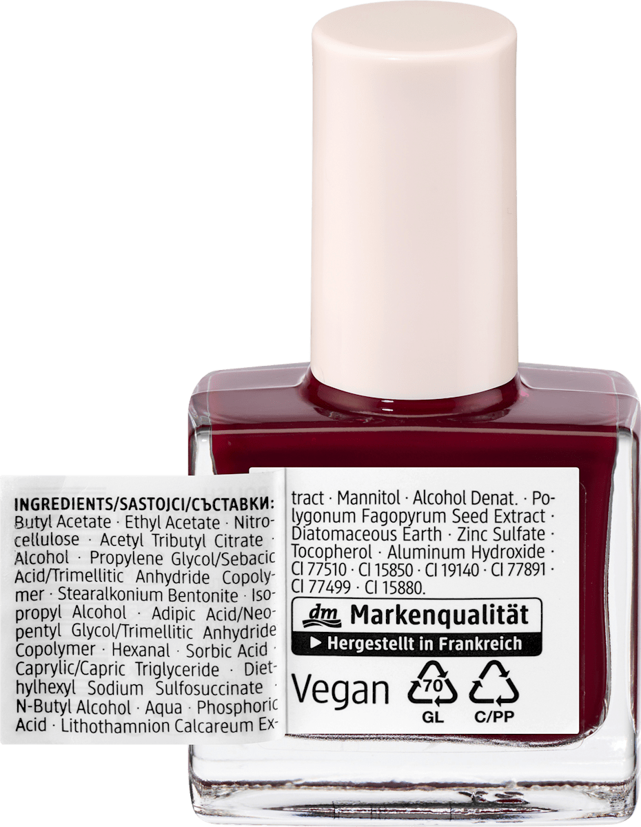 alverde NATURKOSMETIK Nagellack Color & Care 300 Red Temptation, 10 ml