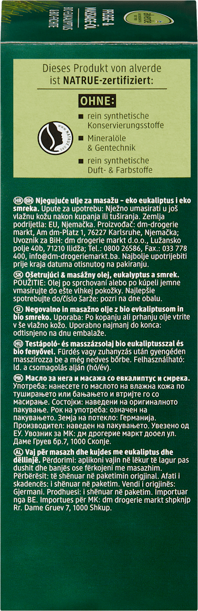 Pflege- und Massageöl Eukalyptus + Fichte, 100 ml
