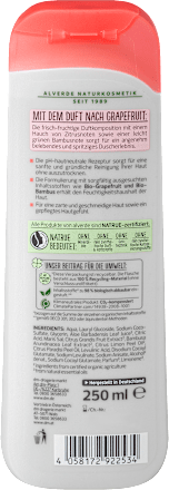 Pflegedusche Grapefruit Bambus, 250 ml alverde NATURKOSMETIK