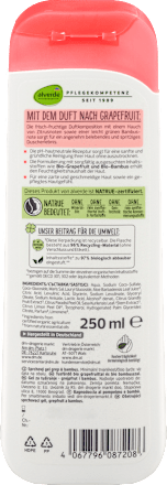 Pflegedusche Grapefruit Bambus, 250 ml alverde NATURKOSMETIK