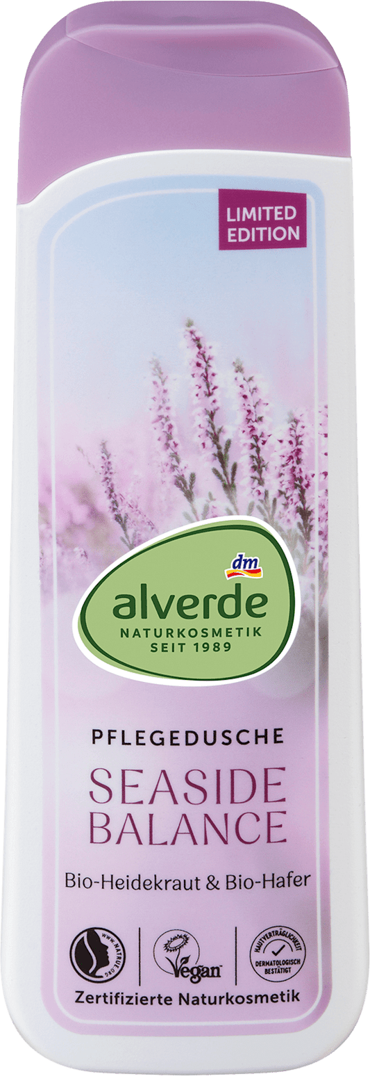 alverde COSMÉTIQUE NATUREL Douche lavante Seaside Balance Bruyère & Avoine, 250 ml