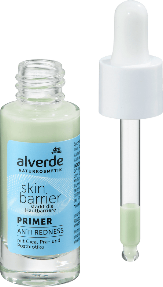 alverde COSMÉTIQUES NATURELS Primer Skin Barrier Anti-Rougeurs, 15 ml
