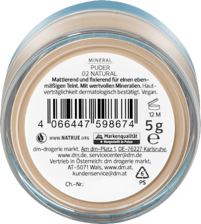 Puder Mineral 02 Natural, 5 g