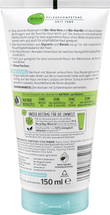 Scheergel Aloë Vera &amp; Kamille, 150 ml