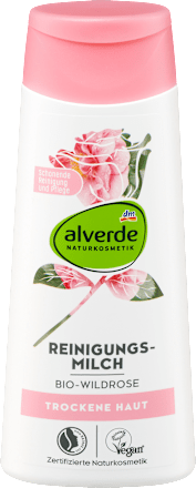 Reinigungsmilch Wildrose, 200 ml alverde NATURKOSMETIK