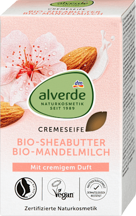 Seifenstück Cremeseife mit Sheabutter & Mandelmilch, 100 g