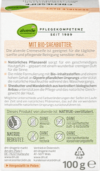 Seifenstück Cremeseife mit Sheabutter & Mandelmilch, 100 g alverde NATURKOSMETIK