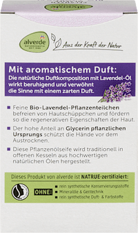 Seifenstück Pflanzenölseife mit Lavendel, 100 g