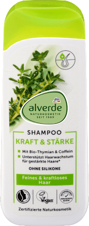 alverde NATURKOSMETIK Shampoo Kraft & Stärke, 200 ml