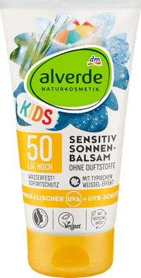 Sonnenbalsam Kids sensitiv, LSF 50, 150 ml alverde NATURKOSMETIK