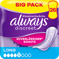 discreet Einlagen Inkontinenz Long, Big Pack, 26 St