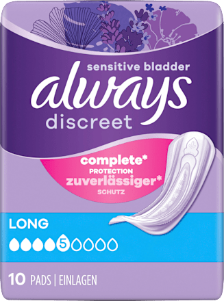 discreet Einlagen Inkontinenz Long Vorteilspack (8x10 St), 80 St
