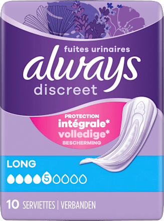 discreet Einlagen Inkontinenz Long Vorteilspack (8x10 St), 80 St