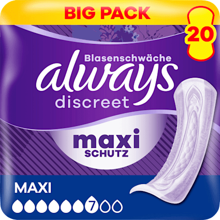 discreet Einlagen Inkontinenz Maxi, Big Pack, 20 St