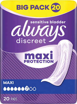 discreet Einlagen Inkontinenz Maxi, Big Pack, 20 St