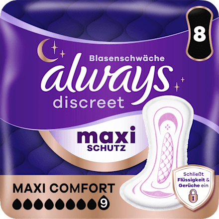 discreet Einlagen Inkontinenz Maxi Comfort, 8 St