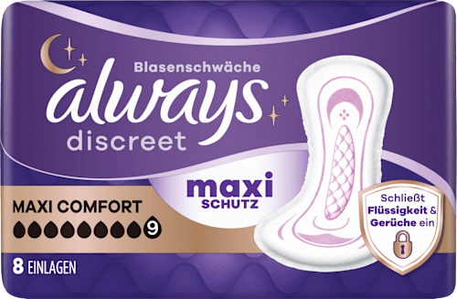 discreet Einlagen Inkontinenz Maxi Comfort, 8 St